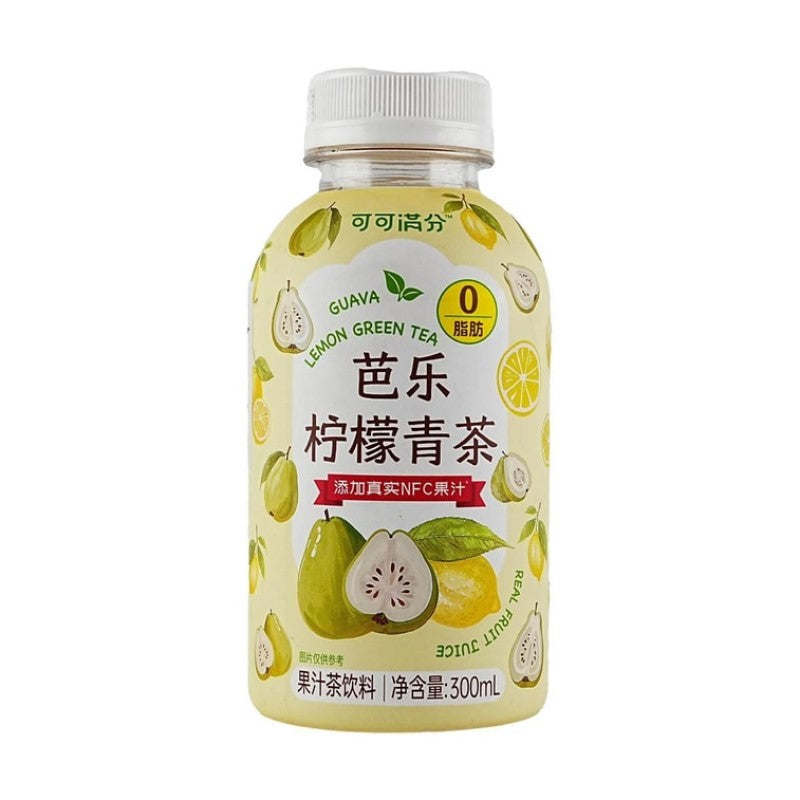 【自营】中国可可满分 芭乐柠檬青茶 300ml 低卡0脂添加真实NFC果汁