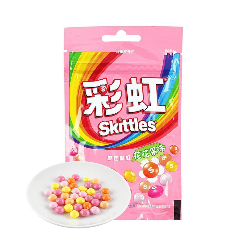 【自营】中国SKITTLES彩虹 什锦水果糖 花花果味 40g 混合水果味 网红水果糖儿童零食糖果