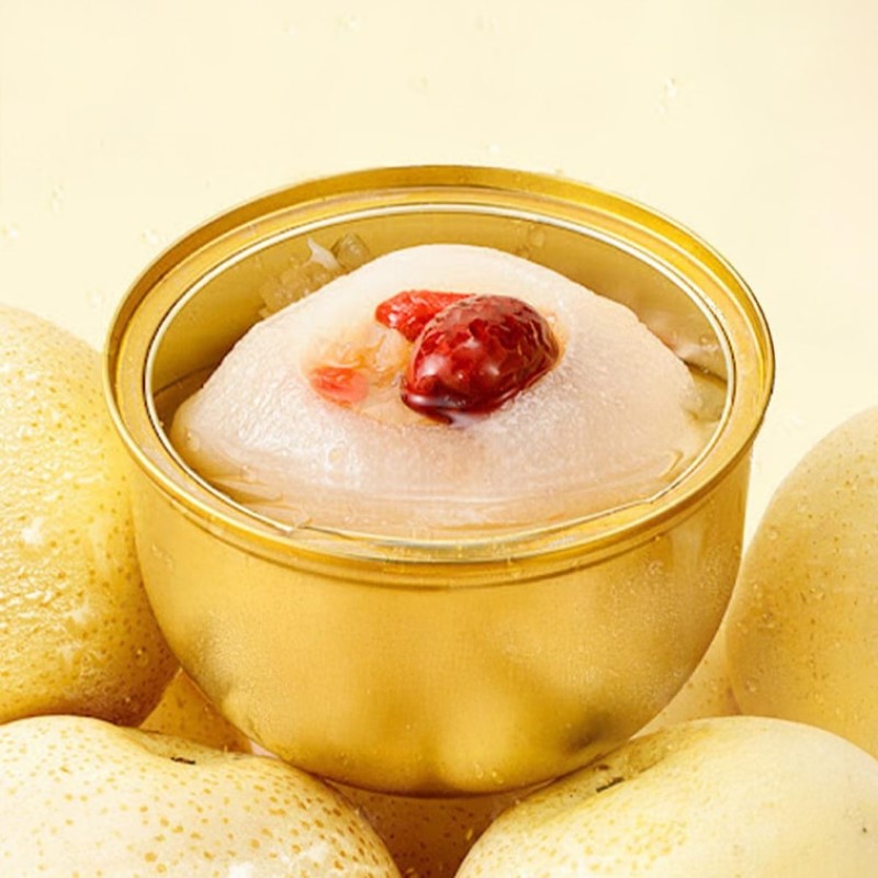 【自营】中国网易严选 鲜炖整颗梨罐头 330g 香糯软甜 入口即化 清甜润喉 即食甜品雪梨汤炖梨烤梨