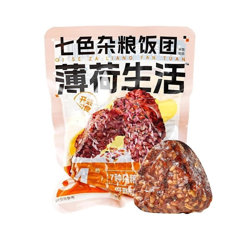 【自营】中国薄荷健康 薄荷生活 七色杂粮饭团 80g 含粗粮糙米 低脂粗纤轻卡早餐代餐开袋即食米饭