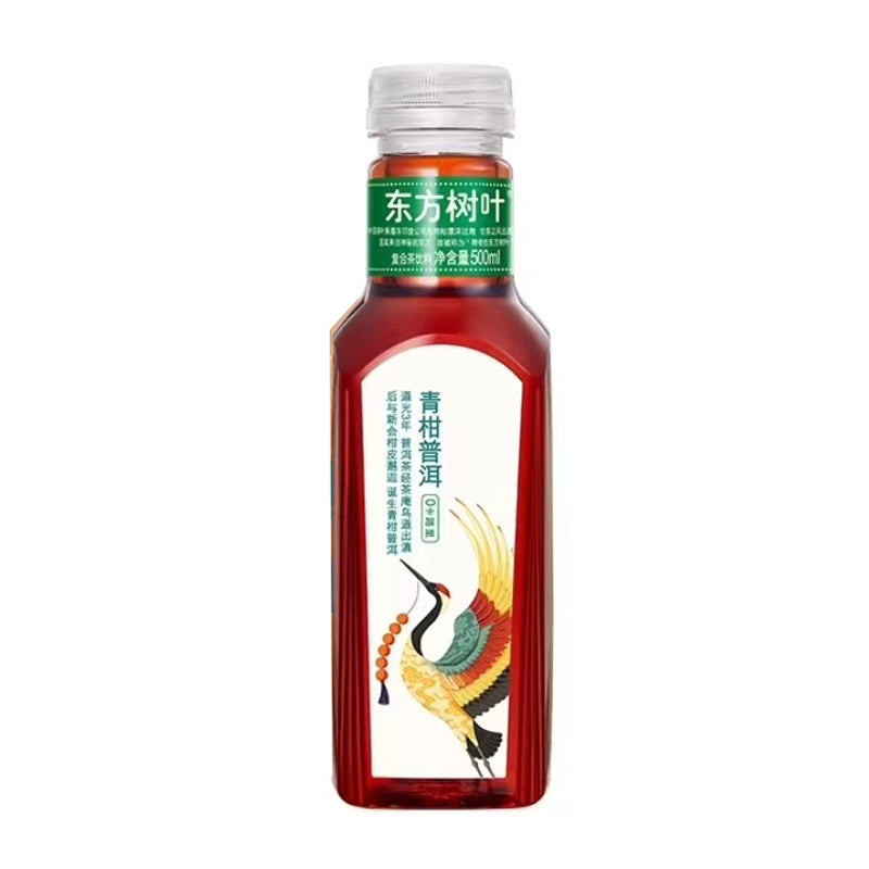 【自营】中国NONGFUSPRING农夫山泉 东方树叶 青柑普洱茶 500ml 0糖0卡0脂茶饮料