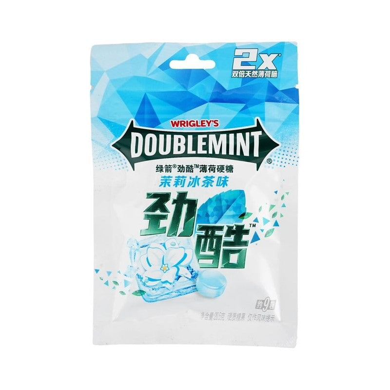 【自营】中国WRIGLEY’S DOUBLEMINT绿箭 劲酷薄荷硬糖 茉莉冰茶味 20.5g 双倍天然薄荷脑 清新口气 提神醒脑