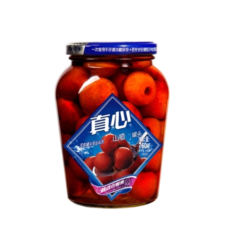 【自营】中国CANNED FOOD真心 山楂罐头 760g 即食罐头儿时怀旧小吃