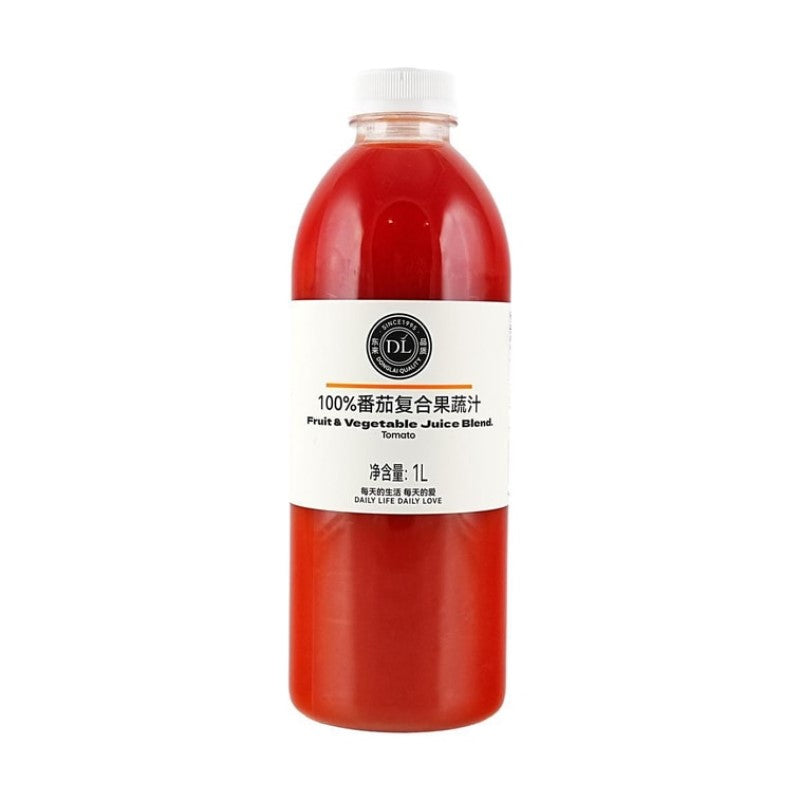 【自营】中国DL胖东来 100%番茄复合果蔬汁 1L 配料干净0糖0添加果蔬汁 网红爆款