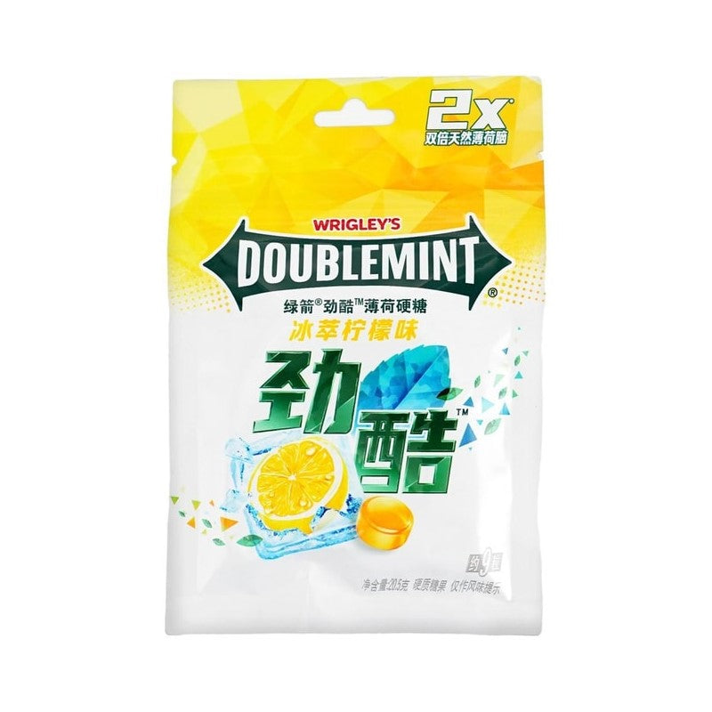 【自营】中国WRIGLEY’S DOUBLEMINT绿箭 劲酷薄荷硬糖 冰萃柠檬味 20.5g 双倍天然薄荷脑 清新口气 提神醒脑