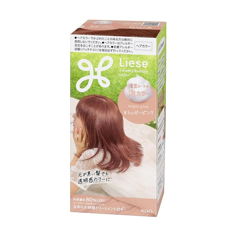 【自营】日本KAO花王 Liese 泡沫染发剂 糖粉色 115ml 自己在家染 泡沫染植物染发膏