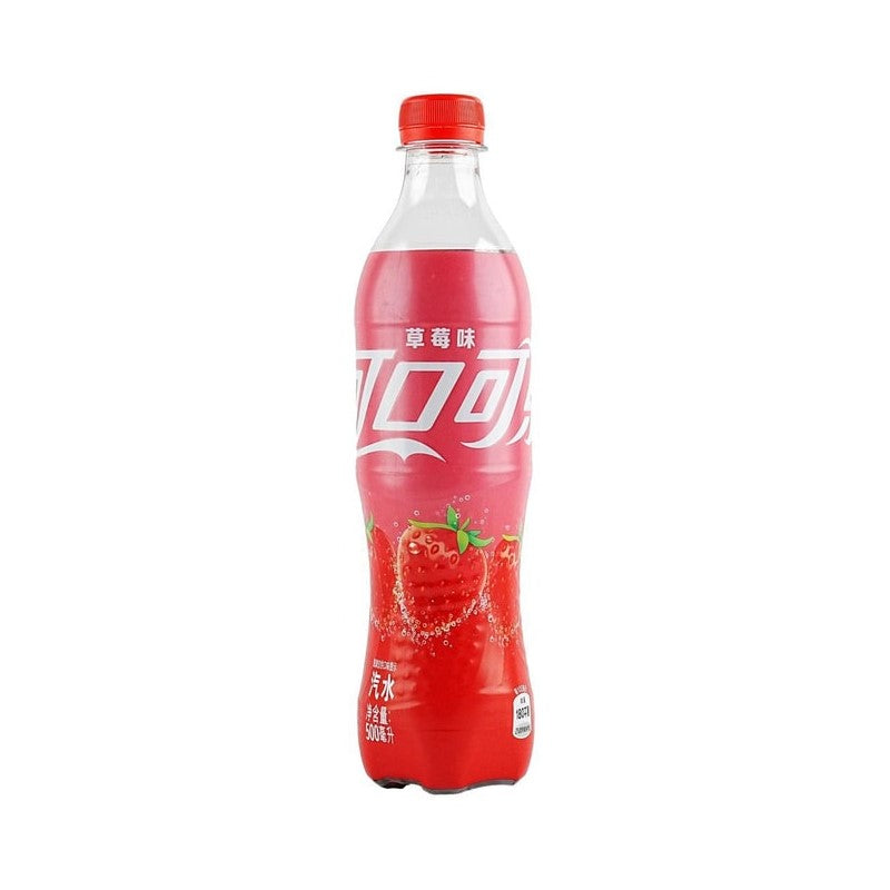 【自营】美国Coca－Cola可口可乐 风味系列 草莓味可乐汽水 500ml 夏日果味碳酸饮料
