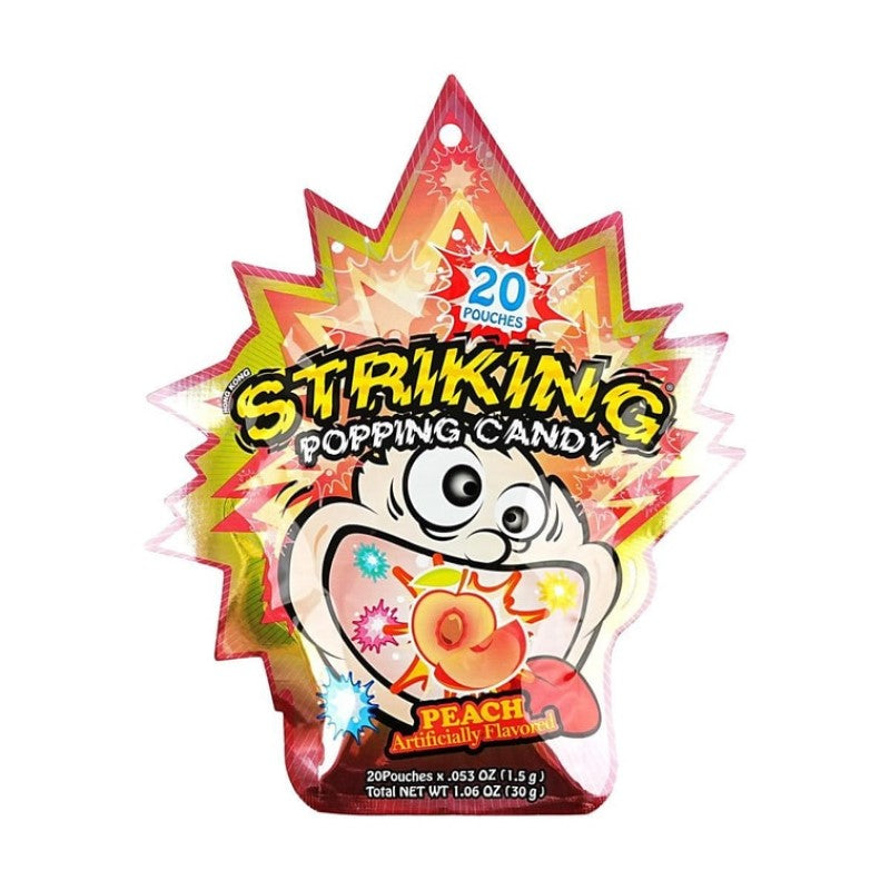 【自营】中国香港STRIKING索劲 跳跳糖 爆炸糖 蜜桃味 30g 网红糖果童年怀旧零食怀旧可乐爆炸糖喜糖