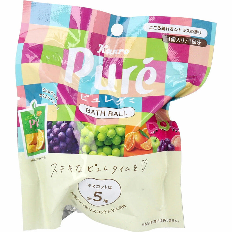 【自营】日本KANRO甘乐 Pure 纯天然软糖沐浴球 柑橘香味 70g