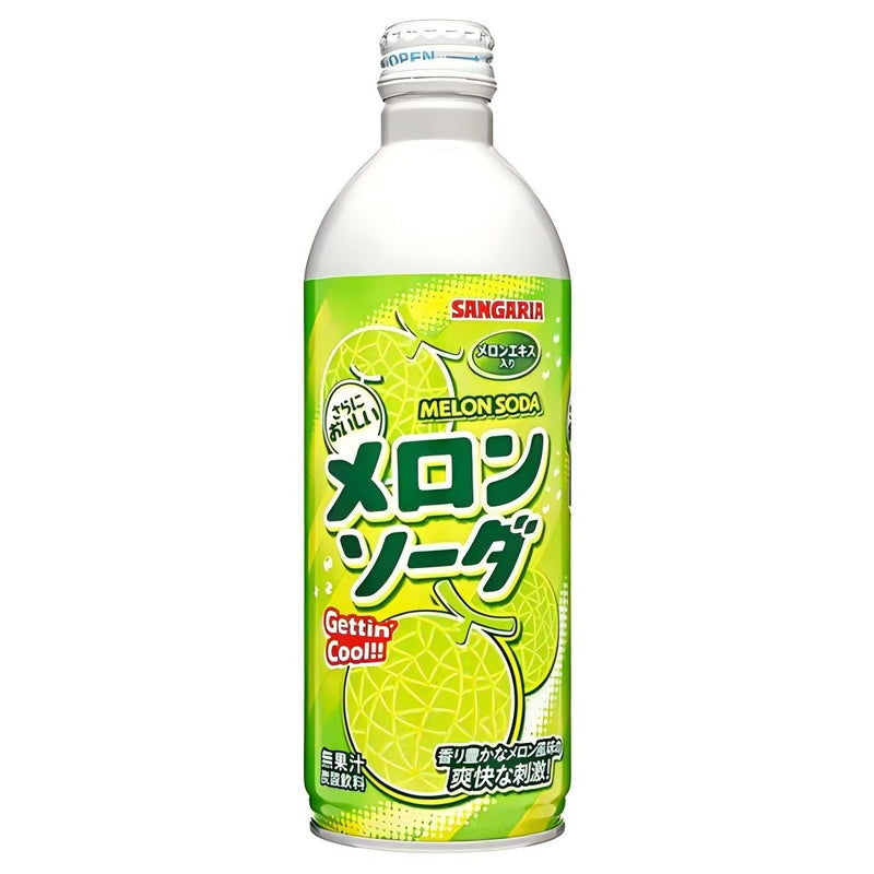 【自营】日本SANGARIA三佳利 果味苏打水 玫珑蜜瓜味 450ml 碳酸饮料