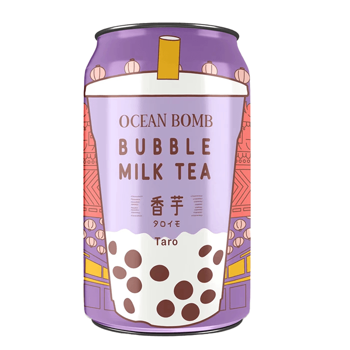 【自营】中国台湾OCEAN BOMB 香芋珍珠奶茶饮料 315ml