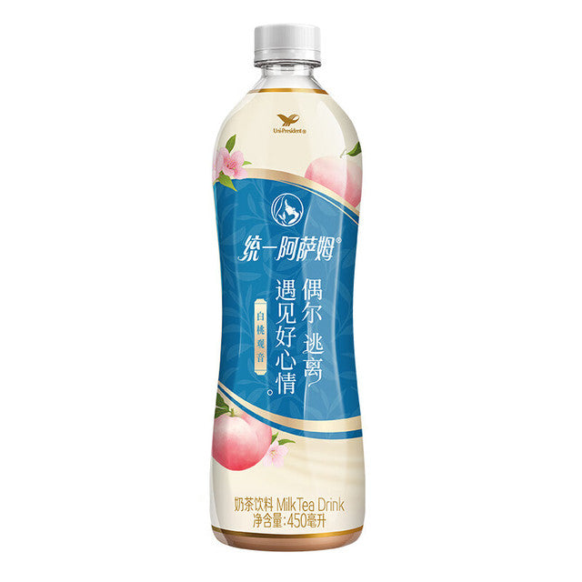 【自营】台湾UNIF统一 阿萨姆奶茶 白桃观音味 450ml