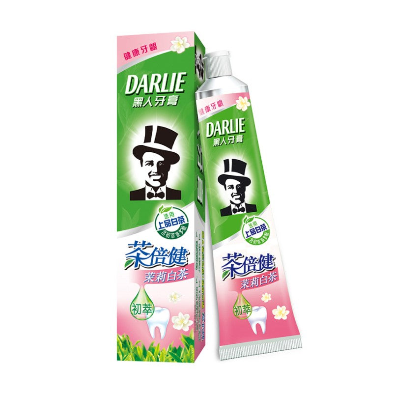 【自营】中国DARLIE好来（黑人） 茶倍健牙膏 茉莉白茶 140g 清新口气护理牙龈亮白去渍祛黄