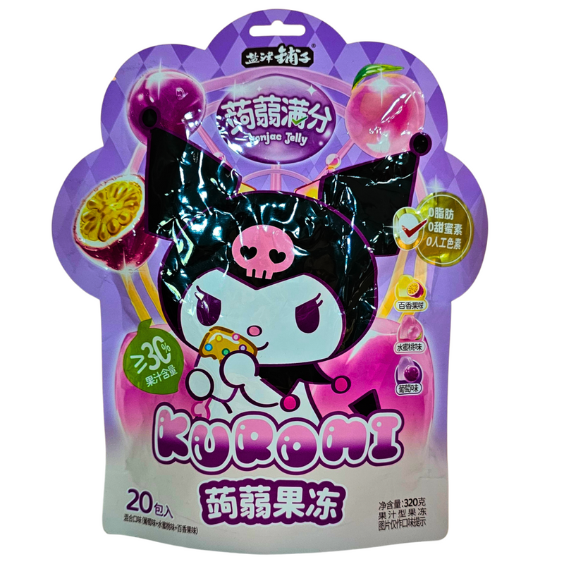 【自营】中国盐津铺子 蒟蒻满分 蒟蒻果冻 Kuromo版 混合口味 320g 即食方便