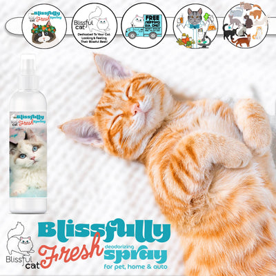 【自营】美国The Blissful Pets 幸福清新 猫猫宠物除味喷雾 8oz 236ml 宠物家居车内均可用