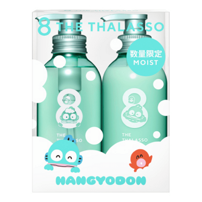 【自营】日本8 THE THALASSO涧净 海洋矿物滋润洗发水护发素 475ml+475ml 三丽鸥丑鱼联名套装
