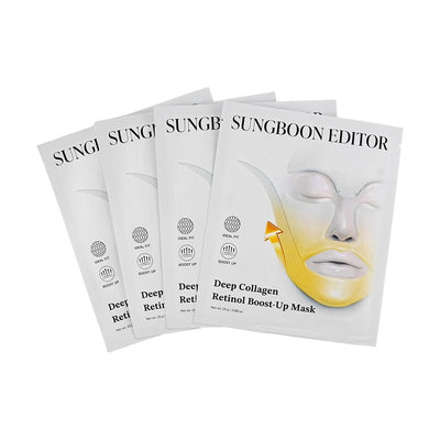 【自营】韩国SUNGBOON EDITOR 深透胶原蛋白视黄醇紧致提拉面膜 25g×4片入 柔嫩紧致肌肤自然水光透亮淡化细纹补水保湿