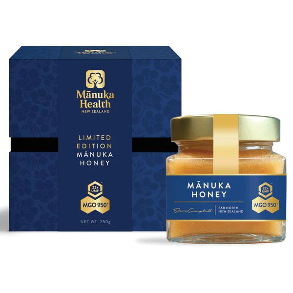 【自营】新西兰Manuka Health 蜜纽康 New Zealand 麦卢卡蜂蜜 MGO 950+ UMF 22+ 250g 天然野生蜂蜜 润喉养胃 蜜中瑰宝 深度养护