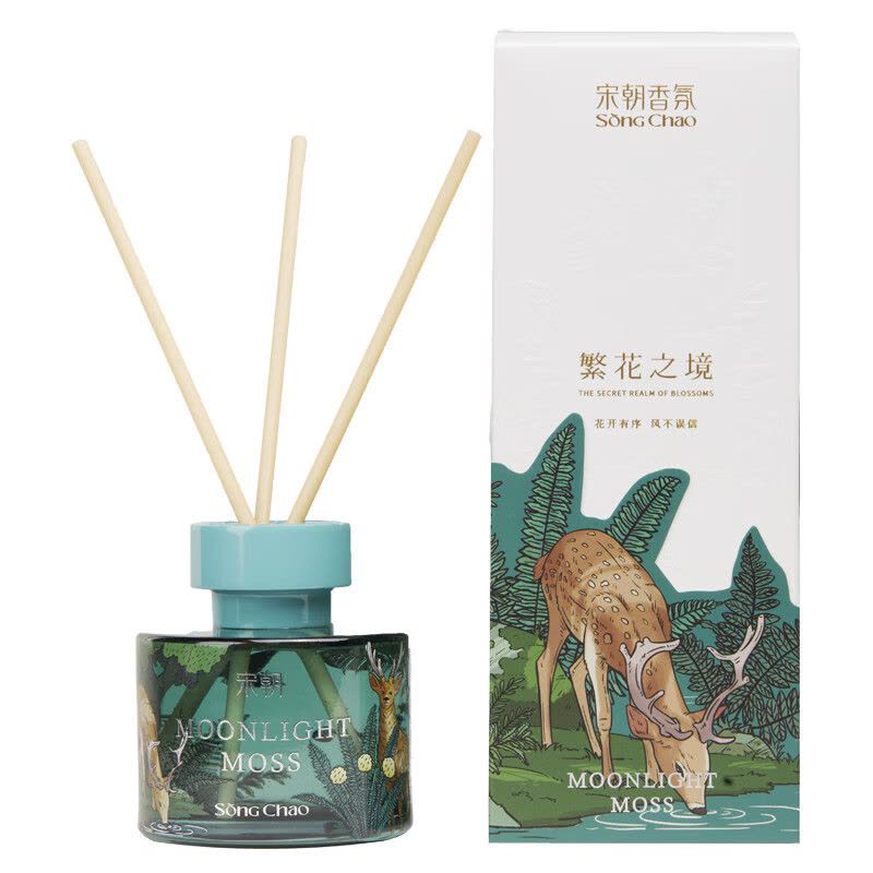 【自营】中国Song Chao宋朝 繁花之境系列无火香薰 月照青苔 花香木质调 120ml 空气清新香膏精油香氛 无火香熏室内扩香空气清新剂香薰香氛棒