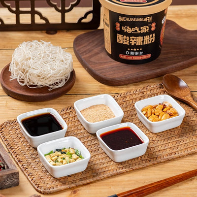 【自营】中国嗨吃家 黑金酸辣粉 136g 桶装红薯粉冲泡方便速食粉丝