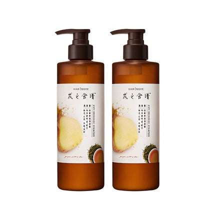 【自营】日本HAIR RECIPE发之食谱 生姜根茶防断养发洗发水 530ml 洗头膏控油蓬松滋养头皮干枯毛躁芳香