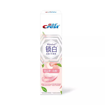 【自营】中国Crest佳洁士 双色锁白牙膏 冈山梦白桃 120g 清新口气护理牙龈亮白去渍祛黄