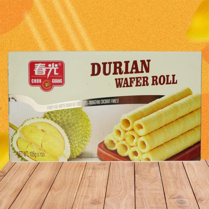 【自营】中国CHUN GUANG春光 榴莲酥卷 105g 蛋卷糕点点心办公下午茶早餐零食