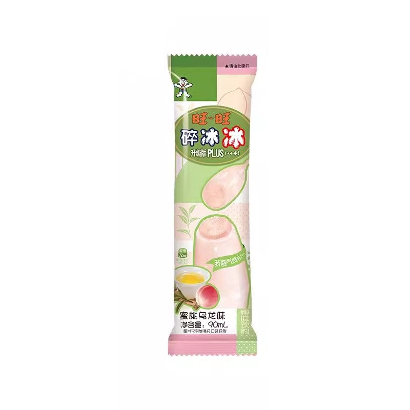【自营】中国旺旺 碎冰冰plus升级版冻痴 蜜桃乌龙味 90ml 儿童棒棒冰果冻吸吸冰