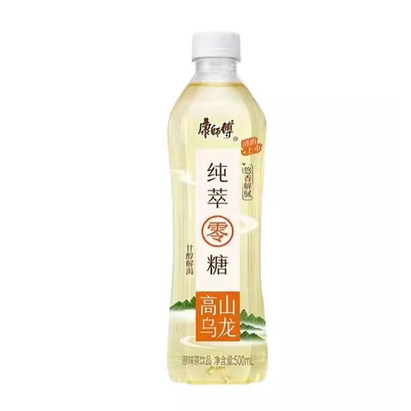 【自营】中国MASTER KONG康师傅 纯粹零糖高山乌龙 500ml 1瓶装 无糖绿茶饮料