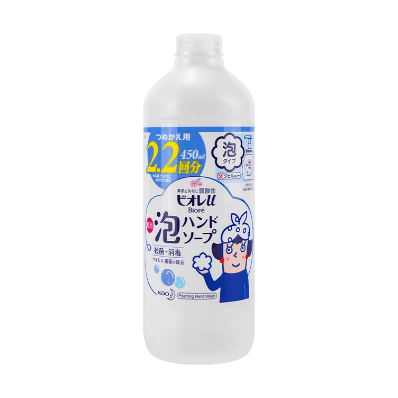 【自营】日本KAO花王 BIORE碧柔 植物弱酸泡沫洗手液 补充装 450ml 无香型