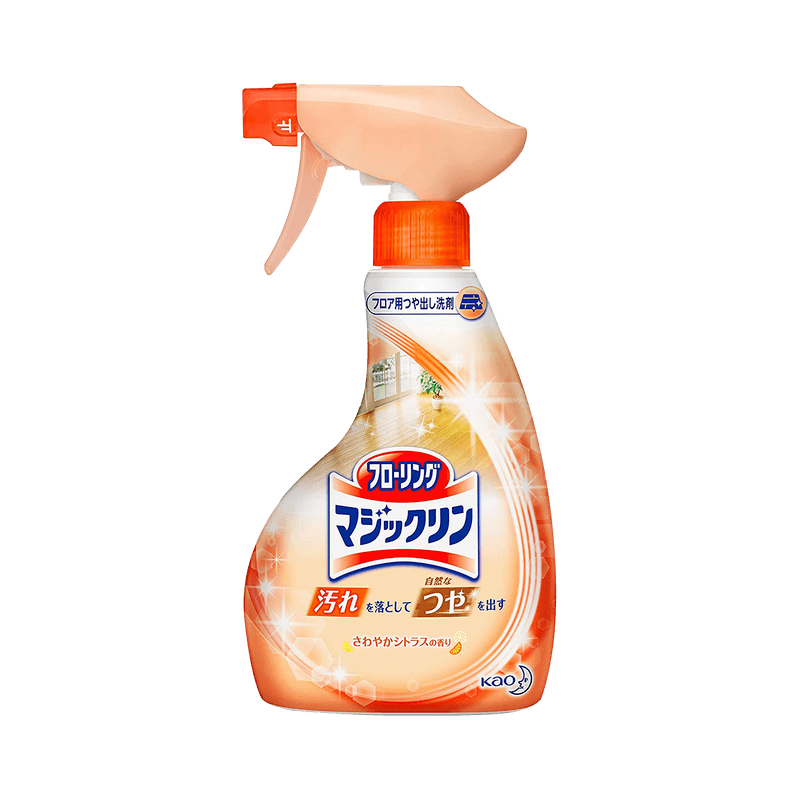 【自营】日本KAO花王 家居除菌多用途地板清洁喷雾剂 400ml 柑橘香 木质抛光速干亮洁去污剂