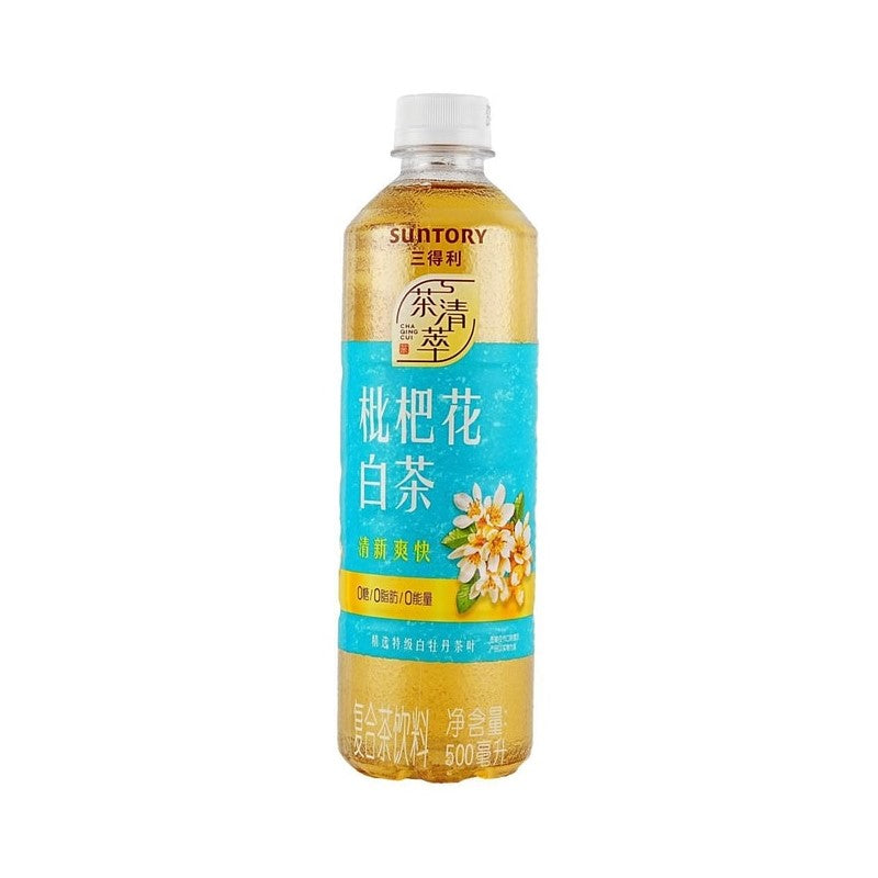 【自营】日本SUNTORY三得利 枇杷花白茶 500ml 0糖0卡0脂 馥郁清幽 淡雅毫香 清爽不腻 低糖饮料 果茶