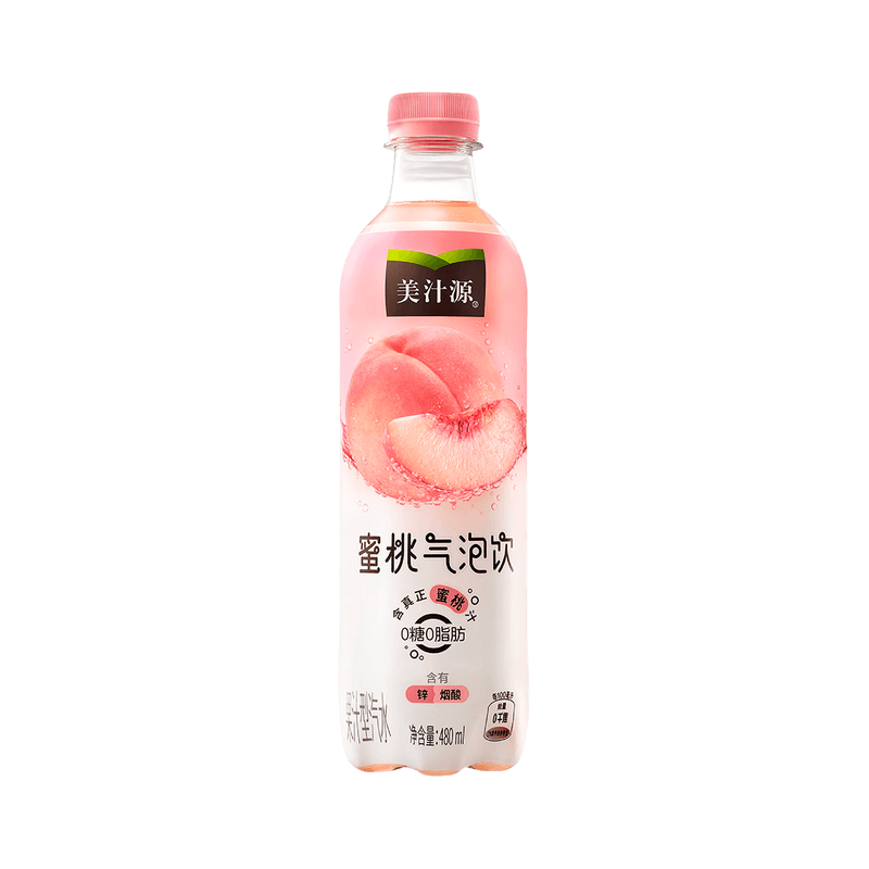 【自营】美国Coca－Cola可口可乐 美汁源 蜜桃气泡饮 480ml 0糖0脂肪 果味汽水饮料