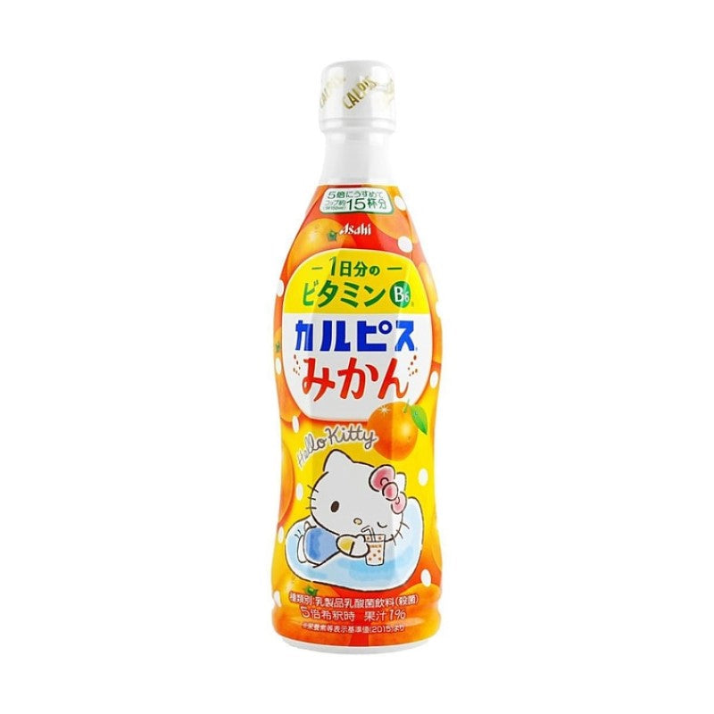 【自营】日本ASAHI朝日 乳酸菌浓缩饮料 三丽鸥HELLO KITTY联名限定款 橘子味 470ml 五倍稀释补充一天维他命  乳酸菌牛奶饮品饮料 每份请添加5倍饮用水稀释