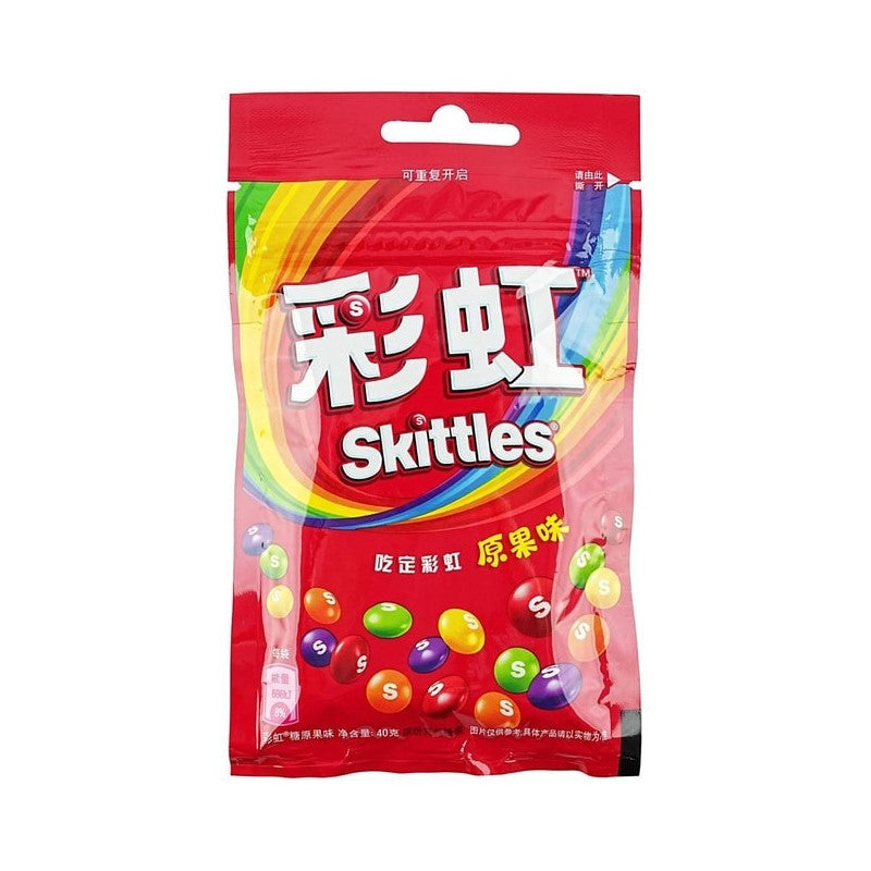 【自营】中国SKITTLES彩虹 吃定彩虹脆皮软糖 原果味 40g 混合水果味 网红水果糖儿童零食糖果
