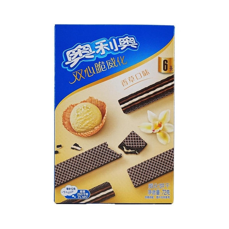 【自营】中国奥利奥 双心脆威化饼干 香草口味 72g 威化夹心饼干休闲零食