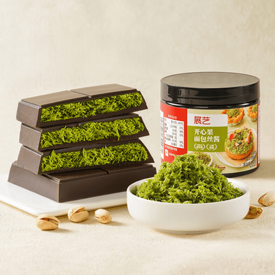 【自营】中国ART EXHIBITION展艺 开心果面包丝酱 150g 网红迪拜巧克力材料 酥脆可口颜色翠绿 0反式脂肪酸