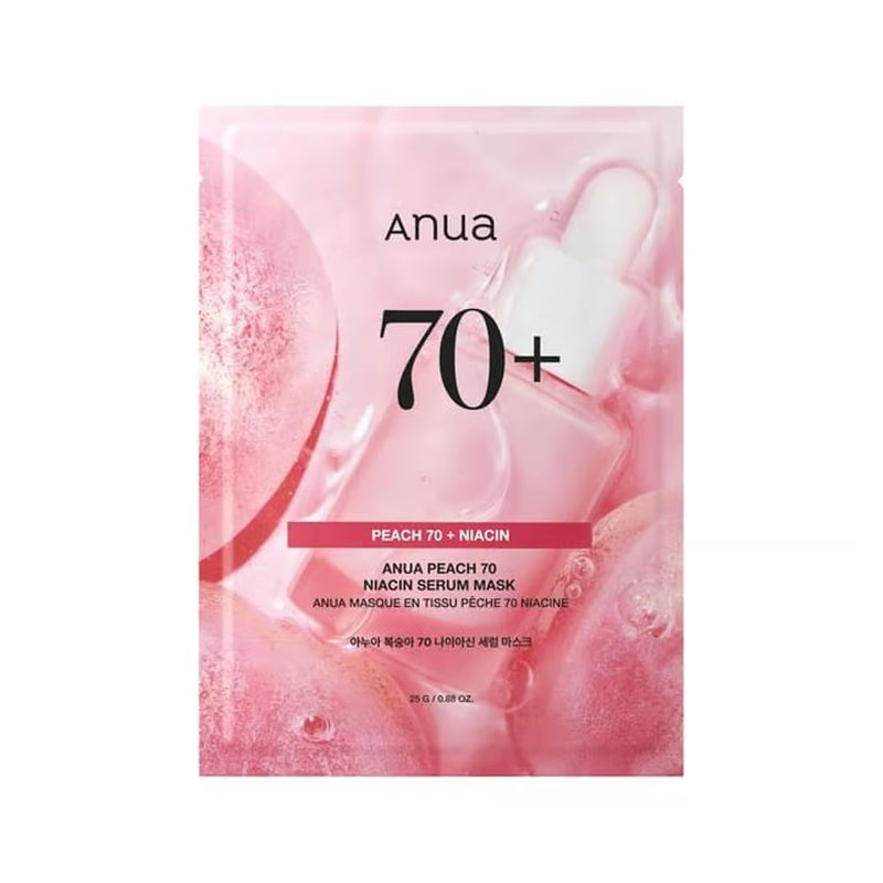 【自营】韩国Anua安宇安 桃子70+烟酸精华面膜 1片入 夏季补水保湿镇净焕白提亮肤色