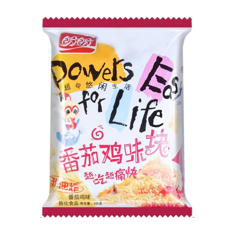 【自营】中国PANPAN盼盼 番茄鸡味块 番茄鸡味 105g 非油炸膨化食品