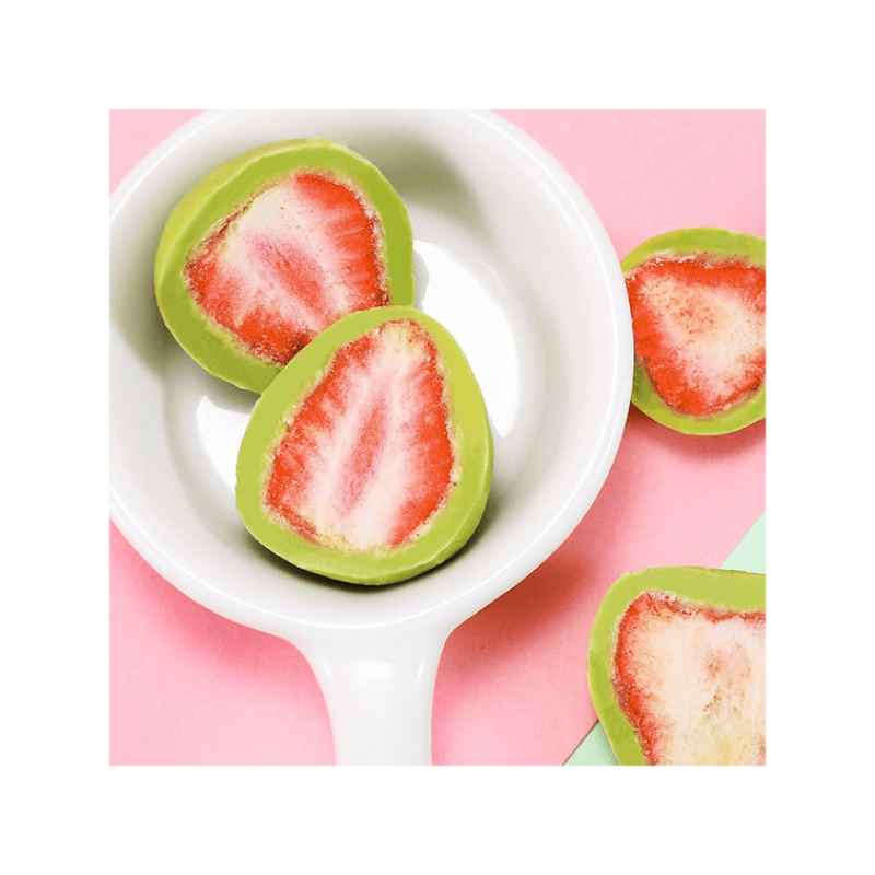 【自营】日本Tonys特怡诗 冻干整粒草莓夹心巧克力 抹茶味 60g 代可可脂 休闲网红零食办公室小吃
