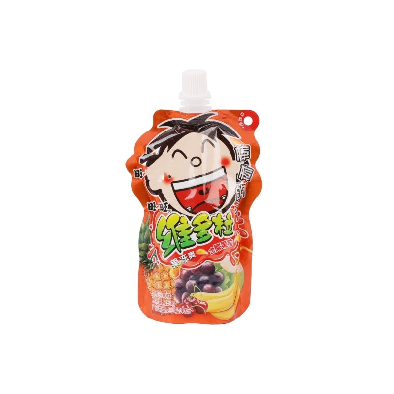 【自营】中国旺旺 维多粒果冻爽 热带水果味 150g 水果汁吸吸冻摇摇冻果肉果冻儿童零食