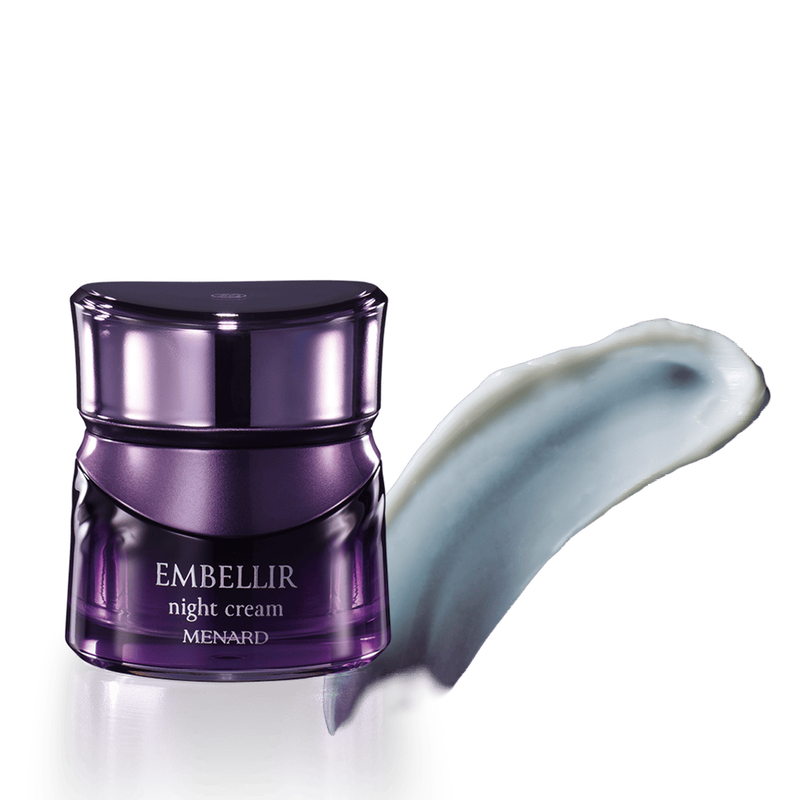 【自营】日本MENARD美伊娜多 EMBELLIR黑灵芝精华晚霜 35g 滋润锁水不油腻晚霜 舒缓紧致保湿面霜