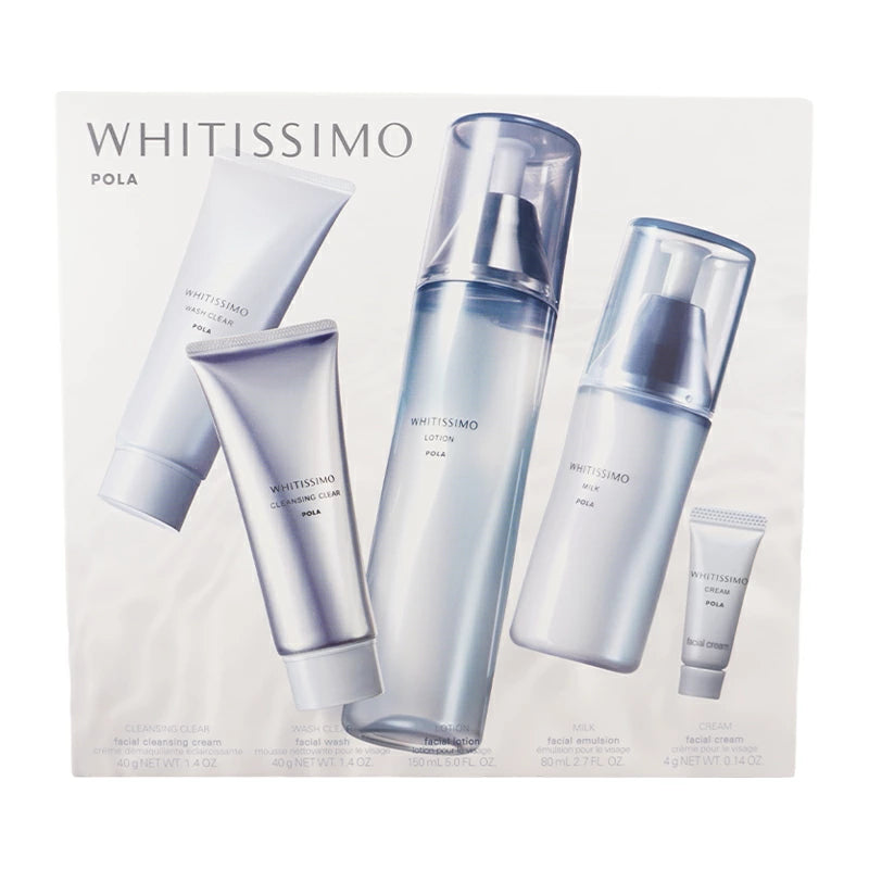 【自营】日本POLA宝丽 新版WHITISSIMO 维丝焕白净白护肤限定套盒 卸妆40g+洁面40g+化妆水150g+乳液80g+面霜4g