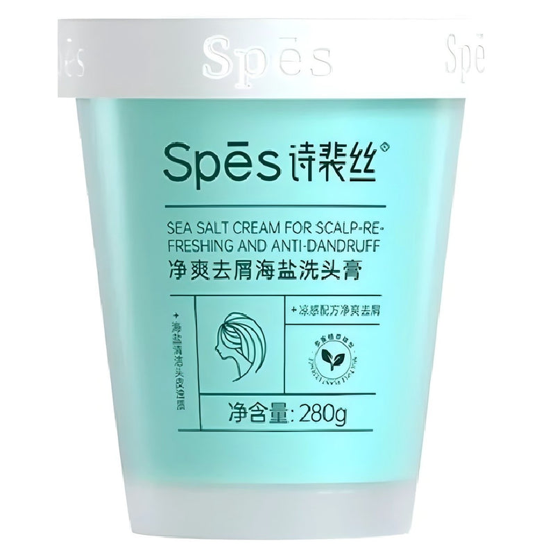 【自营】中国Spes诗裴丝 净爽去屑海盐洗头膏 280g 去屑控油型 薄荷海洋香 头皮磨砂膏去油蓬松发量丰盈