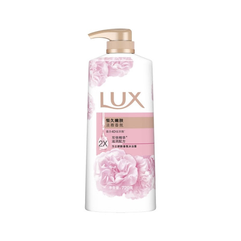 【自营】中国LUX力士 恒久嫩肤沐浴露 蕴含4D玻尿酸 720g 淡雅香氛 水润嫩滑高效保湿滋润肌肤持久留香温和