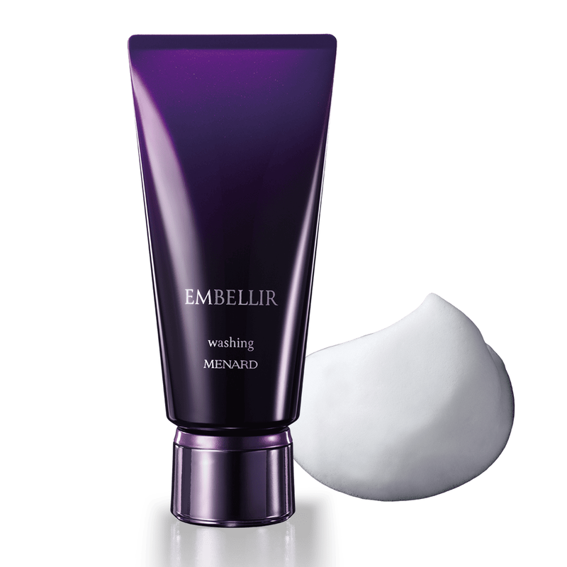 【自营】日本MENARD美伊娜多 EMBELLIR黑灵芝洗面奶 130g 温和保湿洁面乳洗面奶 深层清洁不紧绷