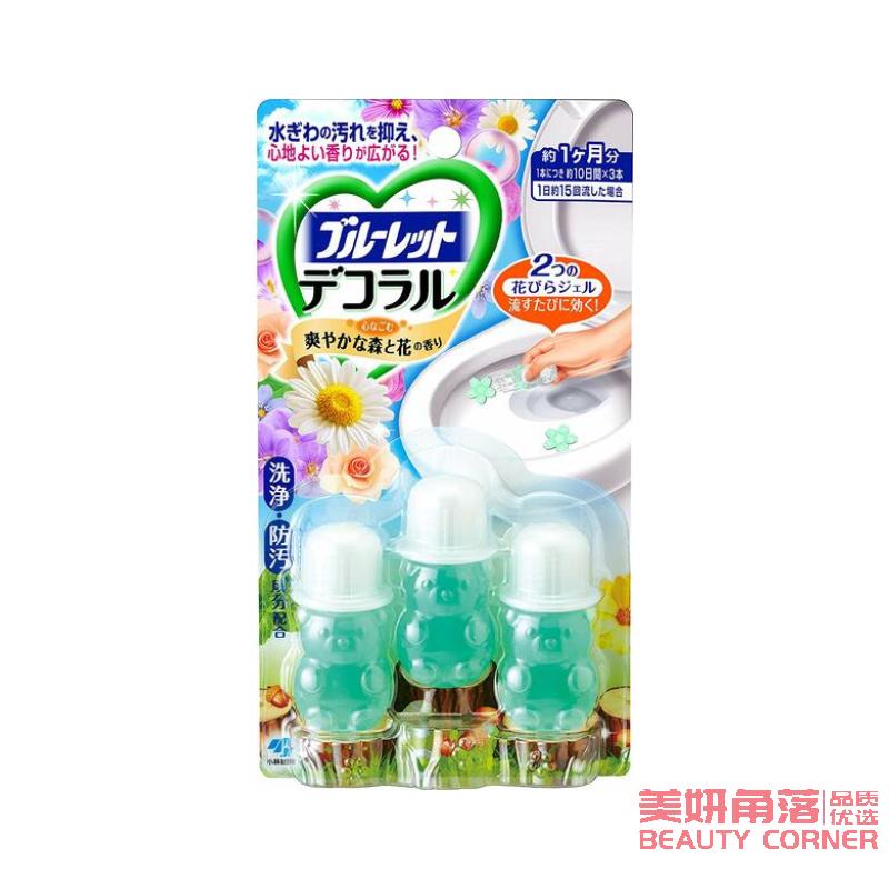 【自营】日本KOBAYASHI小林制药 花瓣式马桶清洁凝胶 森林花香 3支装 22.5g