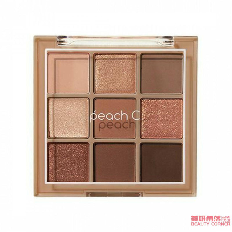 【自营】韩国Peach C 九宫格柔媚多彩眼影盘 64g Soft Brown 柔软棕色 网红款 INS超火