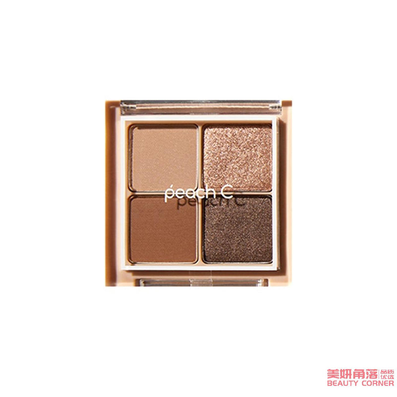 【自营】韩国Peach C 四色心动眼影盘 8g 