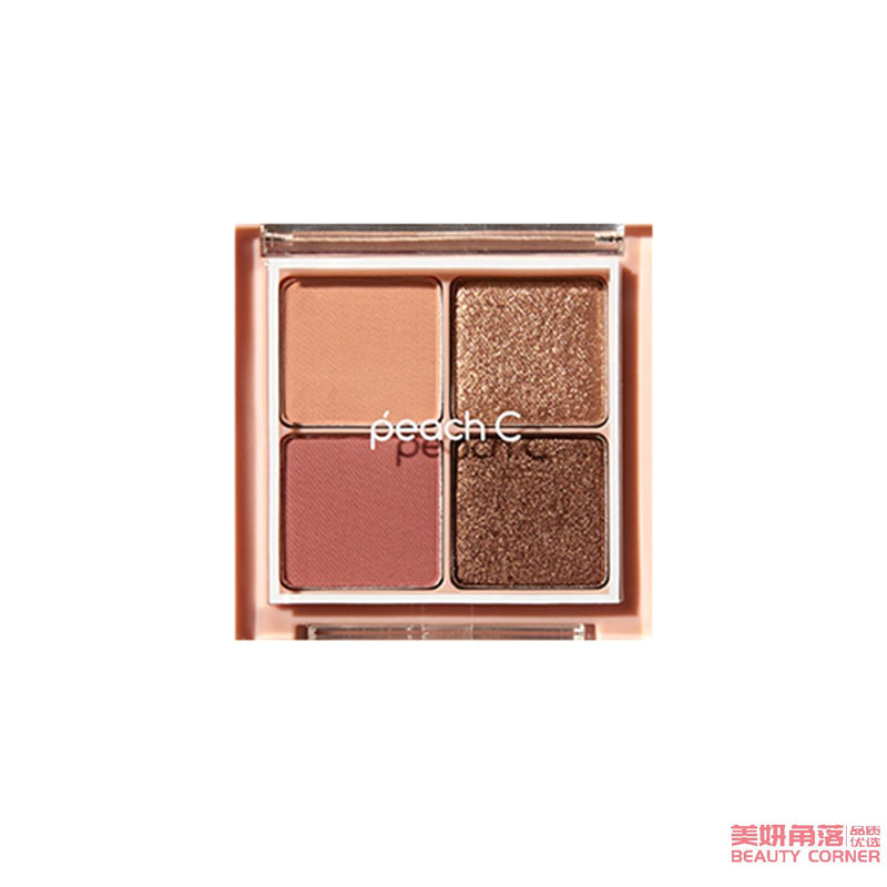 【自营】韩国Peach C 四色心动眼影盘 8g 